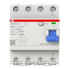 ABB - INT.DIFERENCIAL F204A-100/0,3 4P 100A TIPO TIPO A 300mA - Imagen 2