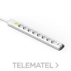 FAMATEL - BASE 8 TOMAS SCHUKO+USB C/INT.Y PROLONG.BL.1,5m