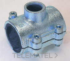 GEBO - ABRAZADERA C/TOMA DT 1.1/2x3/4" ACERO