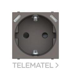 NIESSEN - BASE DE ENCHUFE SCHUKO +USB-C+C - 2 MÓDULOS ANTRACITA