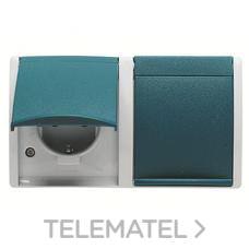 NIESSEN - BASE DOBLE SCHUKO HORIZONTAL OCEAN SUPERF.IP44 - Imagen 2