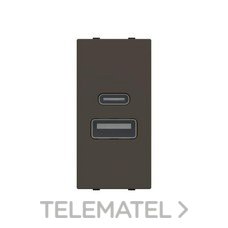 NIESSEN - CARGADOR USB-A+C 15W 1 MÓDULO ANTRACITA