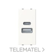 NIESSEN - CARGADOR USB-A+C 15W 1 MÓDULO BLANCO