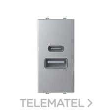 NIESSEN - CARGADOR USB-A+C 15W 1 MÓDULO PLATA