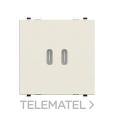 NIESSEN - CARGADOR USB-C+C 30W CON 2 MÓDULOS BLANCO