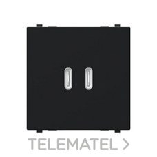 NIESSEN - CARGADOR USB-C+C 30W CON 2 MÓDULOS NEGRO MATE