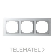 NIESSEN - MARCO 3 ELEMENTOS ALBA ACERO INOXIDABLE