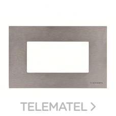 NIESSEN - MARCO DE 4 MÓDULOS CAJA AMERIC.ZENIT ACERO INOXIDABLE - Imagen 2