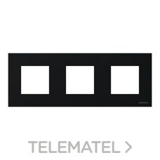 NIESSEN - MARCO IP44 3 VENTANAS NEGRO