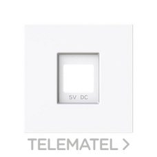 NIESSEN - TAPA CARGADOR USB DOBLE ALBA BLANCO BRILLO