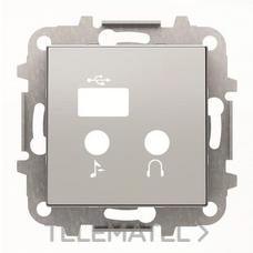 NIESSEN - TAPA MÓDULO ENTRADAS / SALIDAS+USB SKY PLATA