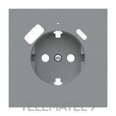 NIESSEN - TAPA SCHUKO + CARGADOR USB A+C VEGA GRIS NIEBLA