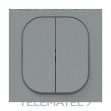 NIESSEN - TECLA DOBLE INTERRUPTOR - CONMUTADOR ALTER VEGA GRIS NIEBLA