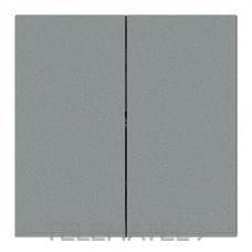 NIESSEN - TECLA DOBLE INTERRUPTOR - CONMUTADOR VEGA GRIS NIEBLA