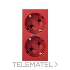 SIMON - BASE DOBLE SCHUKO CORTE 500 CIMA LED RJ.