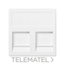 SIMON - PLACA 45x45 RJ P/2 CONEC.AMP/BICC BL.NV. - Imagen 2