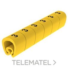 UNEX - SENALIZ.PVC PLAST.4-8mm -3- AMARILLO - Imagen 2