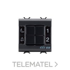 GEWISS - BOTONERA EMPOTRAR 4 CAN.EIB NEGRO