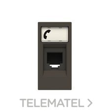 NIESSEN - TOMA TELÉFONO CON 6 CONTACTOS ZENIT ANTRACITA - Imagen 2