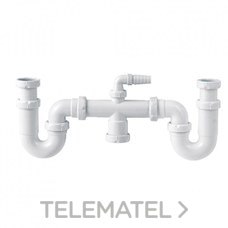 ALIAXIS - SIFON CURVO DOBLE EXT.S30 S/V.1.1/2" - Imagen 2