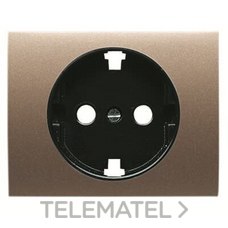 NIESSEN - TAPA ENCHUFE 2P+T LATERAL OLAS COBRE SATÉN - Imagen 2