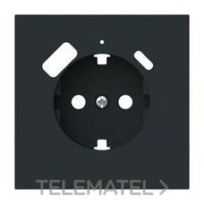 NIESSEN - TAPA SCHUKO + CARGADOR USB A+C VEGA NEGRO MATE