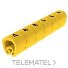 UNEX - SENALIZ.PVC PLAST.7-18mm -4- AMARILLO - Imagen 2