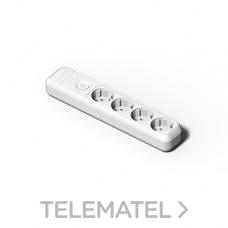 FAMATEL - BASE 4 TOMAS SCHUKO C/INT.10-16A-250V BL - Imagen 3