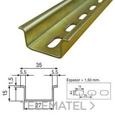 GAESTOPAS - PERFIL OMEGA F-84EA-G REFZD.PERFORADO GALV.