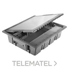 GEWISS - CAJA DE SUELO CON 20 MÓDULOS CUBIERTA EN ACERO INOXIDABLE