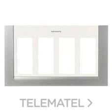 NIESSEN - PLACA PARA CAJA / ZÓCALO CON 4 COLUMNAS TITANIO - Imagen 2