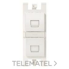 NIESSEN - SOP.CONECTORES INF.RJ45 2 VENT.C/PERS.BLANCO - Imagen 2