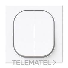 NIESSEN - TECLA DOBLE INTERRUPTOR - CONMUTADOR ALTER VEGA BLANCO MATE