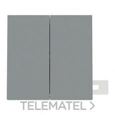 NIESSEN - TECLA DOBLE VEGA ESTANCO IP44 GRIS NIEBLA