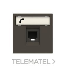 NIESSEN - TOMA TELÉFONO CON 6 CONTACTOS ZENIT ANTRACITA - Imagen 2