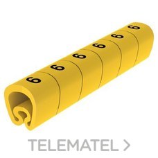 UNEX - SENALIZ.PVC PLAST.7-18mm -6- AMARILLO - Imagen 2