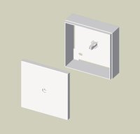 UNEX - CAJA DERIVACION ABS 85X85 78 BL.NIEVE