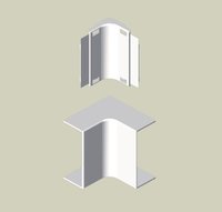 UNEX - ANGULO INTERIOR PVC P/78147 BL.NIEVE