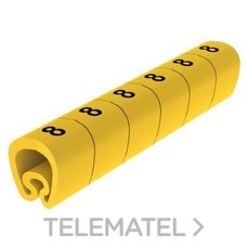 UNEX - SENALIZ.PVC PLAST.7-18mm -8- AMARILLO - Imagen 2