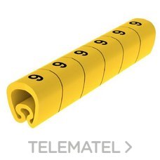 UNEX - SENALIZ.PVC PLAST.7-18mm -9- AMARILLO - Imagen 2