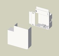 UNEX - ANGULO PLANO PVC P/78045/95/145 BL.NIEVE