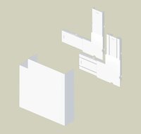 UNEX - ANGULO PLANO 50x80 BL.NIEVE