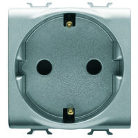 GEWISS - BASE 2M 2P+T 16A BORNE NOR.UNE TITANIO