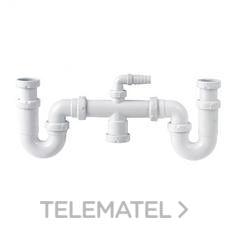 ALIAXIS - SIFON CURVO DOBLE EXT.S30 S/V.1.1/2" - Imagen 3