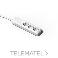 FAMATEL - BASE TRIPLE C/PROLONG.10A-250V TT LAT.BL - Imagen 2