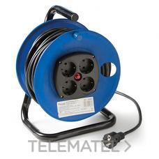 FAMATEL - Enrollacables 4 tomas 2P+TT lateral 16A 25m 3x1,5mm² - Imagen 2