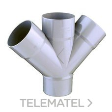 FERRO-PLAST - INJERTO DOBLE PLANO M-H d.90 45 PVC