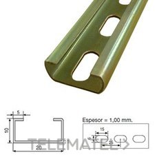 GAESTOPAS - PERFIL C-2010A-G PERFORADO GALVANIZADO