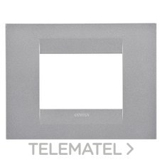 GEWISS - Placa Geo 3 módulos en tecnopolímero barnizado titanio
