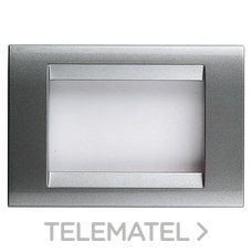 GEWISS - PLACA PLAYBUS GRIS TIT.MET.8 MOD. - Imagen 2
